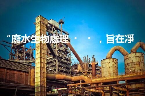 “廢水生物處理，旨在凈化水源，守護碧水藍天”